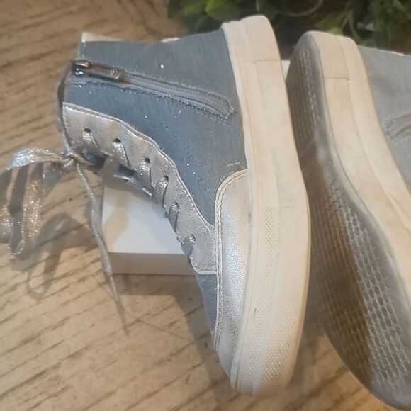 Denim Star Hightop Sneakers Size 2 Nina - Picture 3 of 9